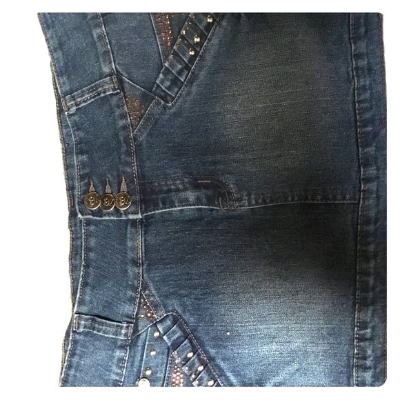 Secretly Evil mini skirt with lots of bling on it! - Picture 3 of 7